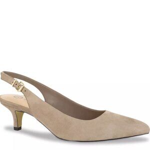 Bella Vita Kitten Heel Suede Sling Backs Pumps